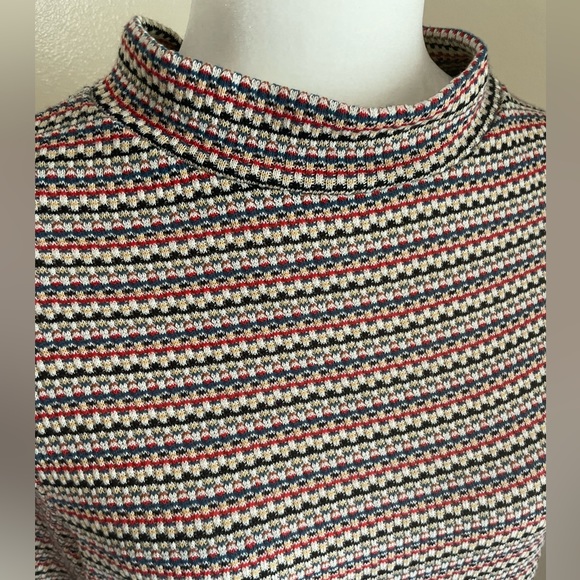 Forever 21 2X Plus Size Mock neck Striped Knit Bodycon Mini Dress - Picture 4 of 9